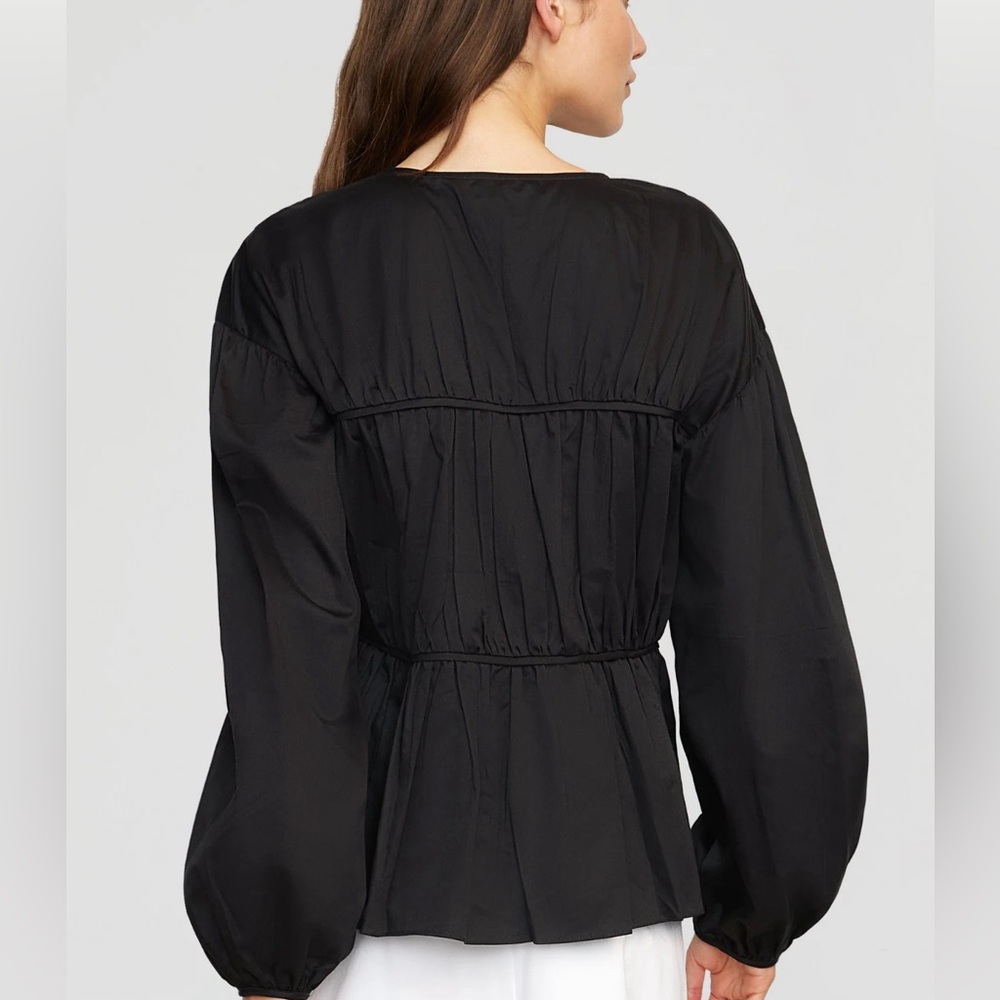 Modern Citizen Hira organic Tie Front Blouse Top 3/4 Sleeve, Cotton
Size Large - Picture 2 of 4